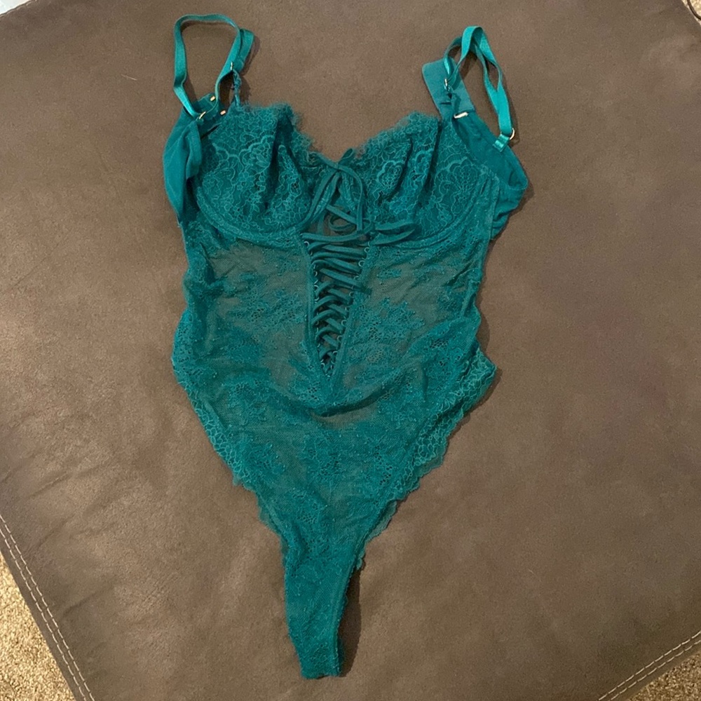 Victorias Secret Dark Green Teddy size large